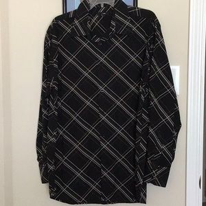 Beautiful long sleeves shirt in black and grey stripe.